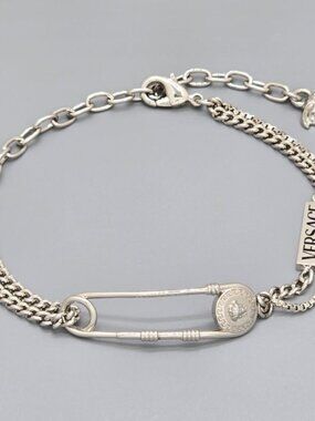 Versace Safety Pin Bracelet 14.5 Metal